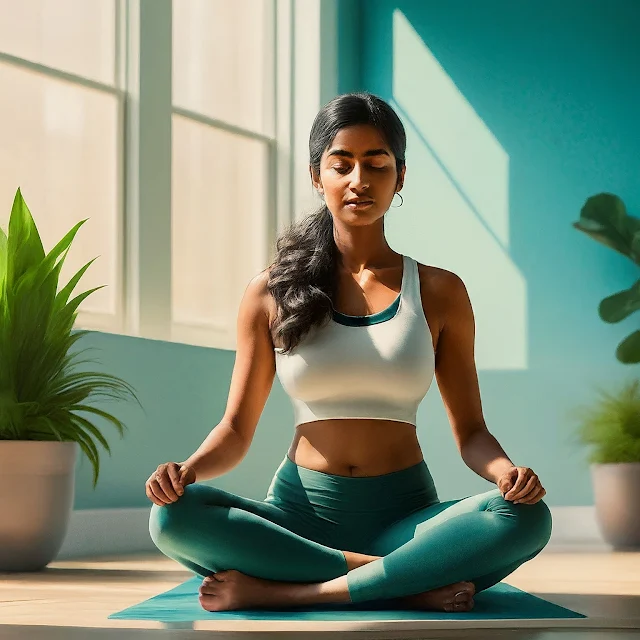 meditation session in a gym studio