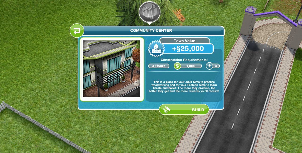 First you'll need to build the community centre: