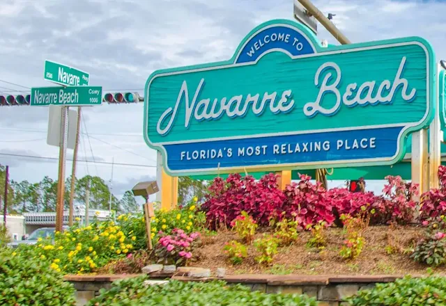 Navarre Beach sign Board