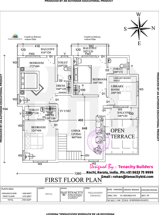 First floor plan 2d drawing