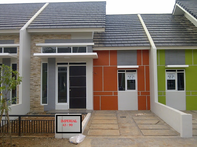 Contoh rumah minimalis warna orange