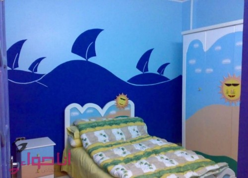 دهانات غرف اطفال باللون الأزرق والسماوي