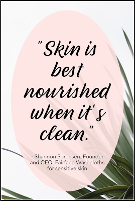 skin care quote why face washing is important from Fairface Washcloths