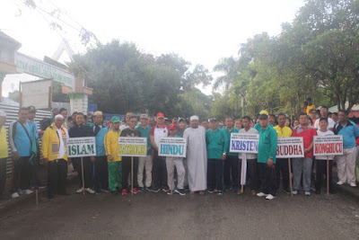 Kemenag Tanjungbalai Gelar Jalan Santai Kerukunan Umat Beragama