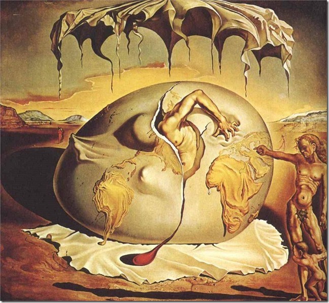 Geopoliticus Child Watching the Birth of the New Man, 1943 by Dali