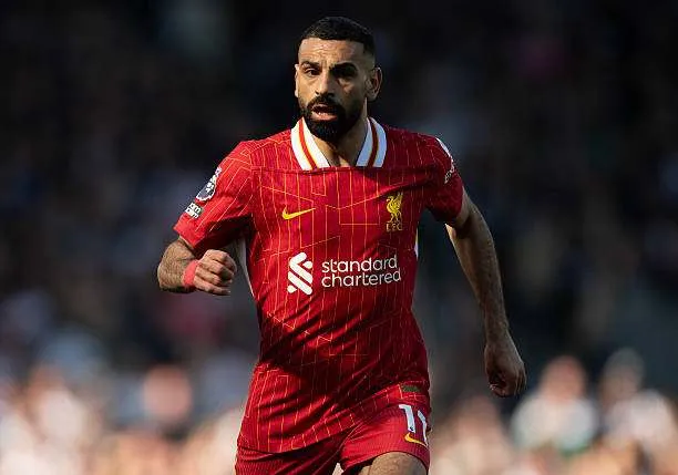 Mohamed Salah of Liverpool FC in action during the Premier League match at Craven Cottage on April 6, 2025, in London, England. Photo by Visionhaus/Getty Images