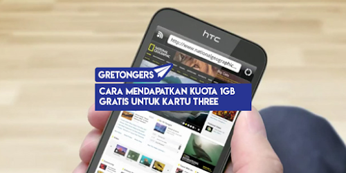 Cara Mendapatkan Kuota 1GB Gratis Dari Kartu Three