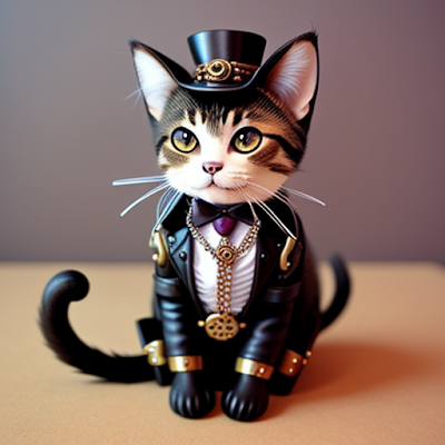 Steampunk Cat Statue 3D amazingwallpapersa blogspot com (9)