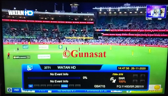 India Vs Australia cricket Tournament is telecasting on Watan HD on GSat 9