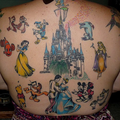 ImageShack, share photos of disney tattoos, disney castle tattoo,