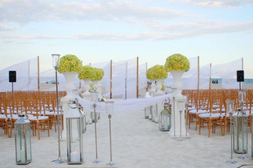 purple and lime green wedding decorations