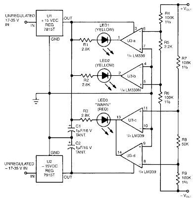 Power Supply Balance Indicator Circuit Diagram