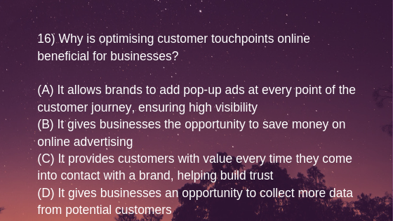 Why is optimising customer touchpoints online beneficial for businesses?