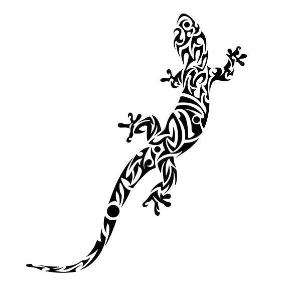 Cool-Tribal-Blackwork-Lizard-Tattoo-Design