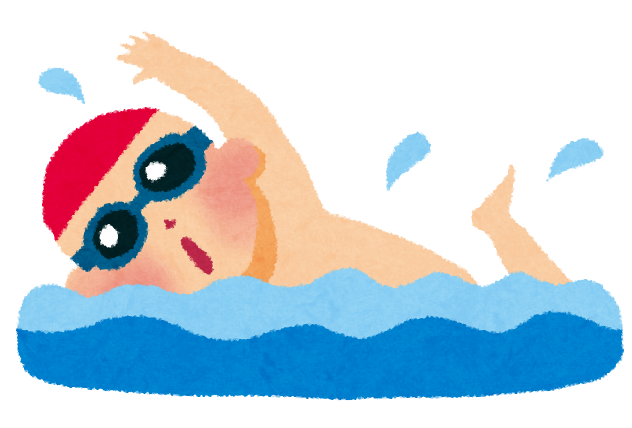無料イラスト かわいいフリー素材集 オリンピックのイラスト 競泳
