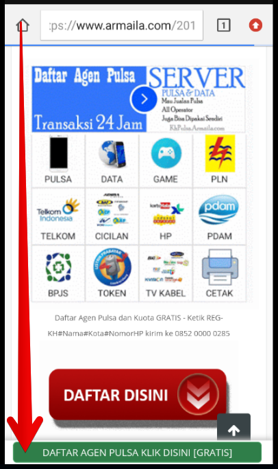 Cara Membuat Kode Daftar Agen Pulsa Melayang - ARMAILA BLOGGER