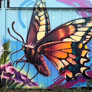 Laneway mural, butterfly