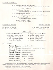 Comités del XIX Campeonato de España de Ajedrez 1958