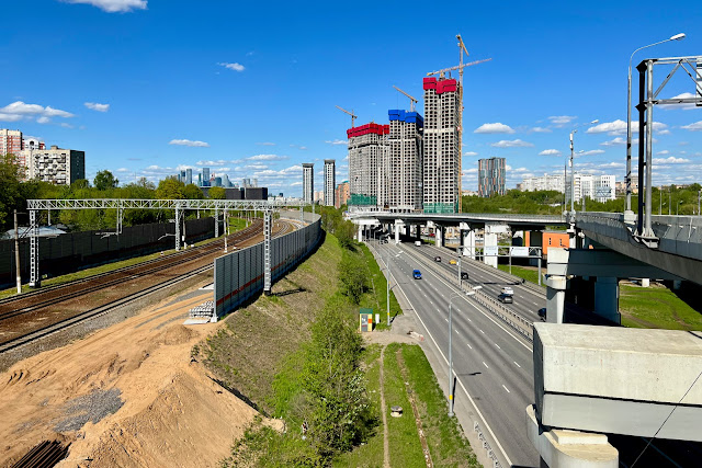 пути Киевского направления Московской железной дороги, проспект Генерала Дорохова, строящийся жилой комплекс Will Towers