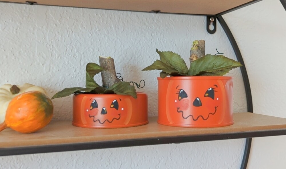 Recycled Tin Can Pumpkins