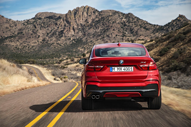 The BMW X4 rear lights and automatically opening tailgate