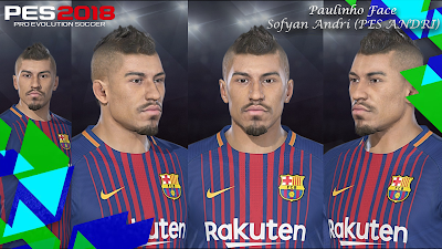 PES 2018 Faces Paulinho By Sofyan Andri