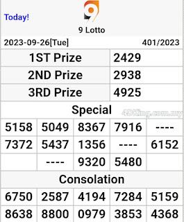 9 lotto 4d live result today 27 september 2023