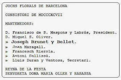 Organizadores de los Juegos Florales de Barcelona 1897