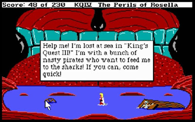 Huevo de Pascua King's Quest IV - mensaje botella