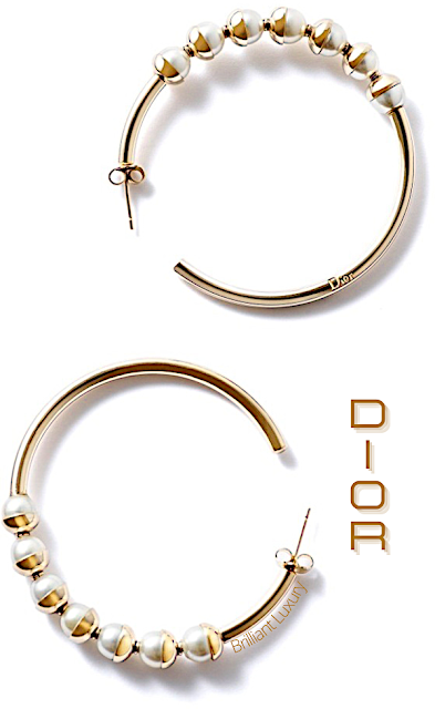 ♦Dior Mise en Dior pearl hoop earrings #dior #jewelry #earrings #brilliantluxury