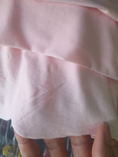 Vải Thun Lót Mỏng Chất Poly 4 Chiều màu hồng( Khổ ngang 1.69 mét)- Giá Lẻ 1 mét