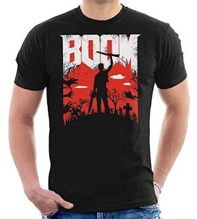 Boom Doom Evil Dead t shirt nera