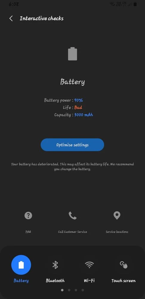 Check battery health using Samsung Members app on Samsung phones