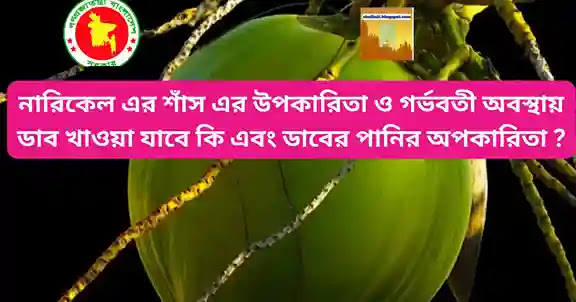 নারিকেল এর শাঁস এর উপকারিতা ও গর্ভবতী অবস্থায় ডাব খাওয়া যাবে কি এবং ডাবের পানির অপকারিতা