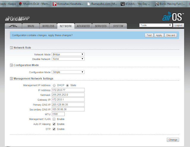 Bagi perusahaan Internet Service Provider  Tutorial Konfigurasi Radio Wireless Ubiquiti AirGrid M5HP