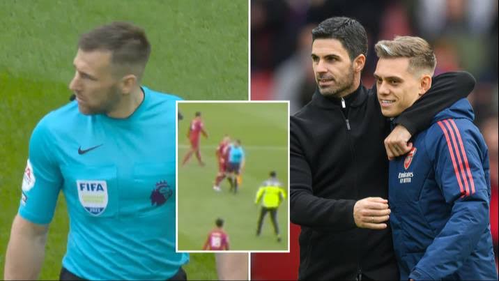 Linesman who 'elbowed' Andy Robertson has made unwanted headlines involving Arsenal before