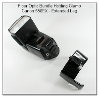 Fiber Optic Bundle Holding Clamp - Extended Leg (Canon 580EX)