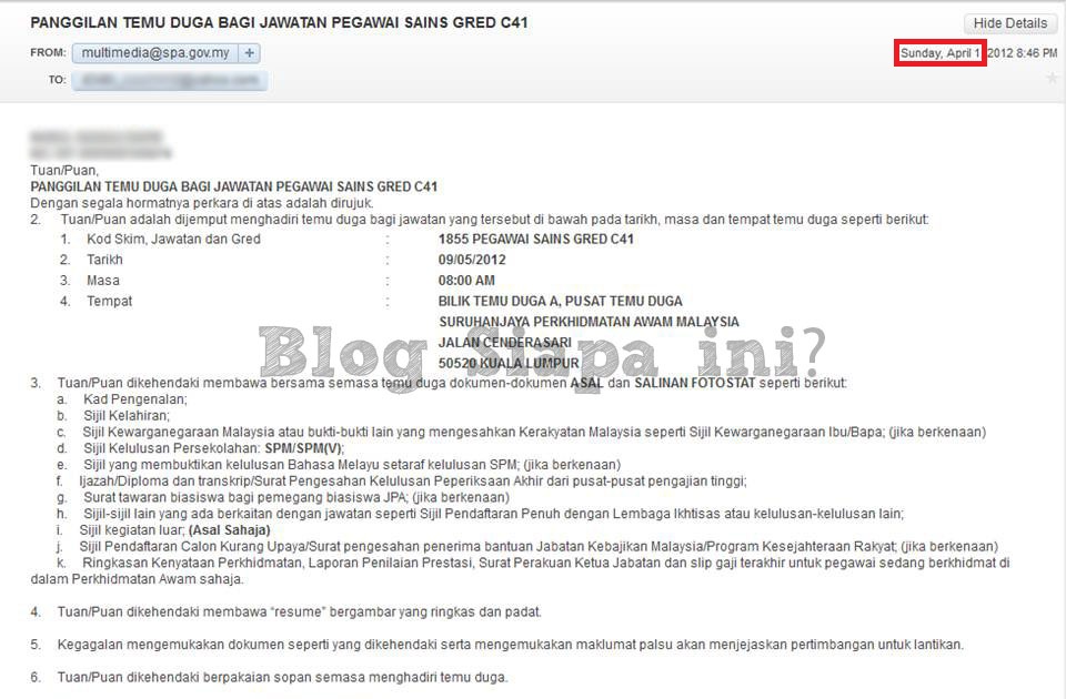 Contoh Resume Temuduga Spa - Descar 6