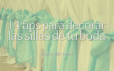 14 tips para decorar las sillas de tu boda