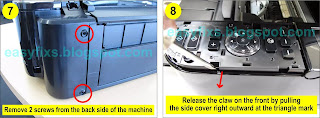 How to disassemble Canon MG5300, MG5310, MG5320, MG5330, MG5340, MG5350, MG5370, MG5380 for replacement of ink absorber