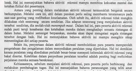 Contoh jawapan soalan percubaan Bahasa Melayu kertas 2 