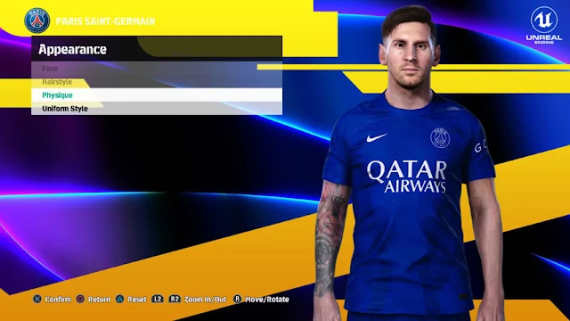 PSG 22-23 UCL Training Kit For eFootball PES 2021