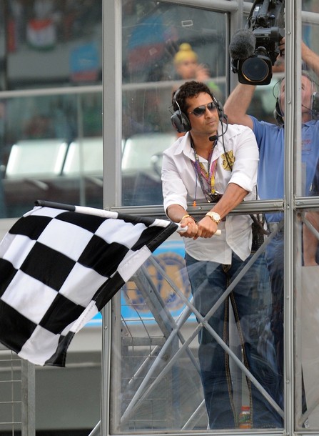 waved the chequered flag