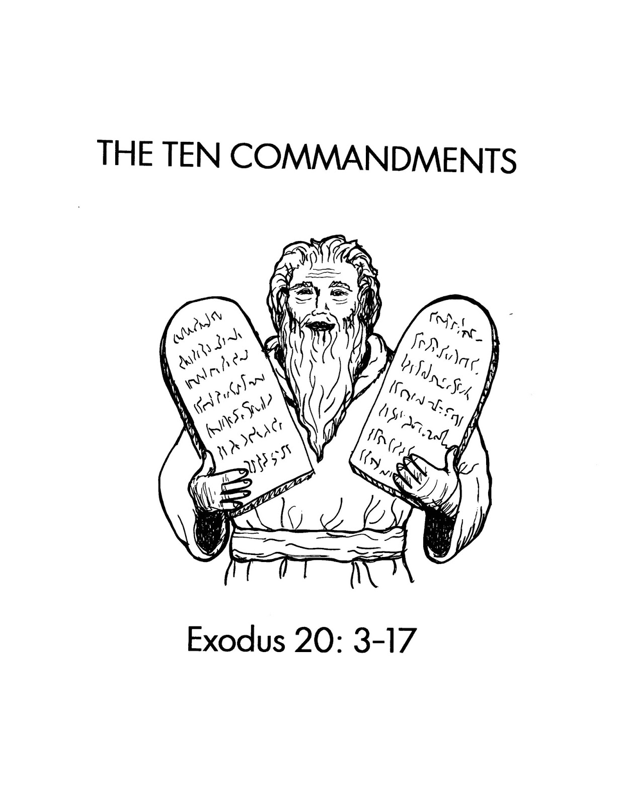 Free Coloring Pages The Ten mandments 1