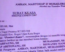 Law Office Muhadjirin, Kristof & Partners: Contoh Surat 