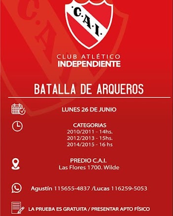 Futbol Infantil - Club Atlético Independiente de Burzaco