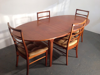 Table Extended - Vintage Mcintosh Dining Set - The Vintage Furniture Warehouse