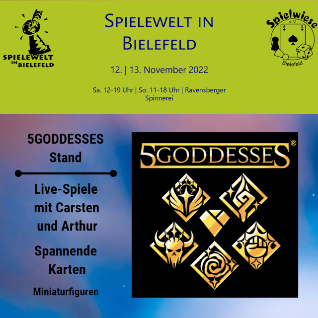 Spielewelt in Bielefeld 2022 mit 5GODDESSES Stand