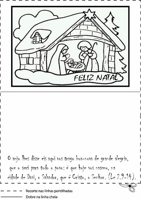 Cartões de natal para colorir ensino fundamental