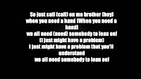 Glee Lean On Me Lyrics